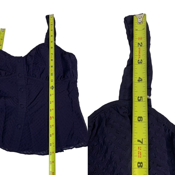 VICTORIA'S SECRET Gold Label Navy‎ Blue Milkmaid Style Cami Tank Top Size S - Picture 10 of 10